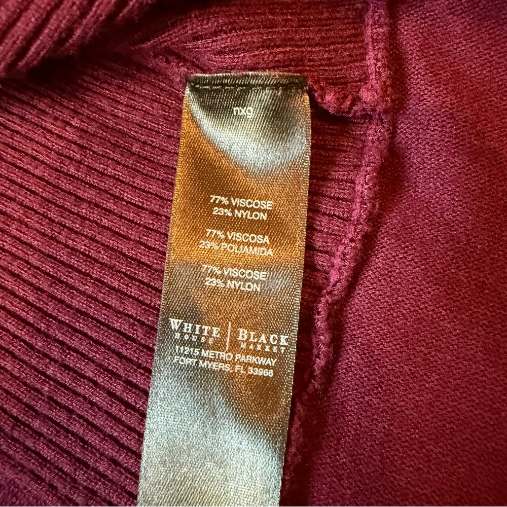 White House Black Market Plum/Burgundy Cardigan - Picture 11 of 11